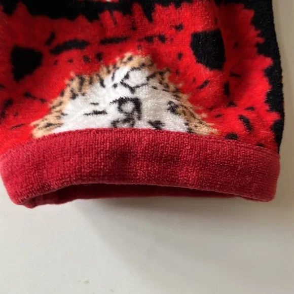 CHANEL 2009 Lagerfeld velvet patchwork print cardigan black red white. Sz 38 - Picture 8 of 15